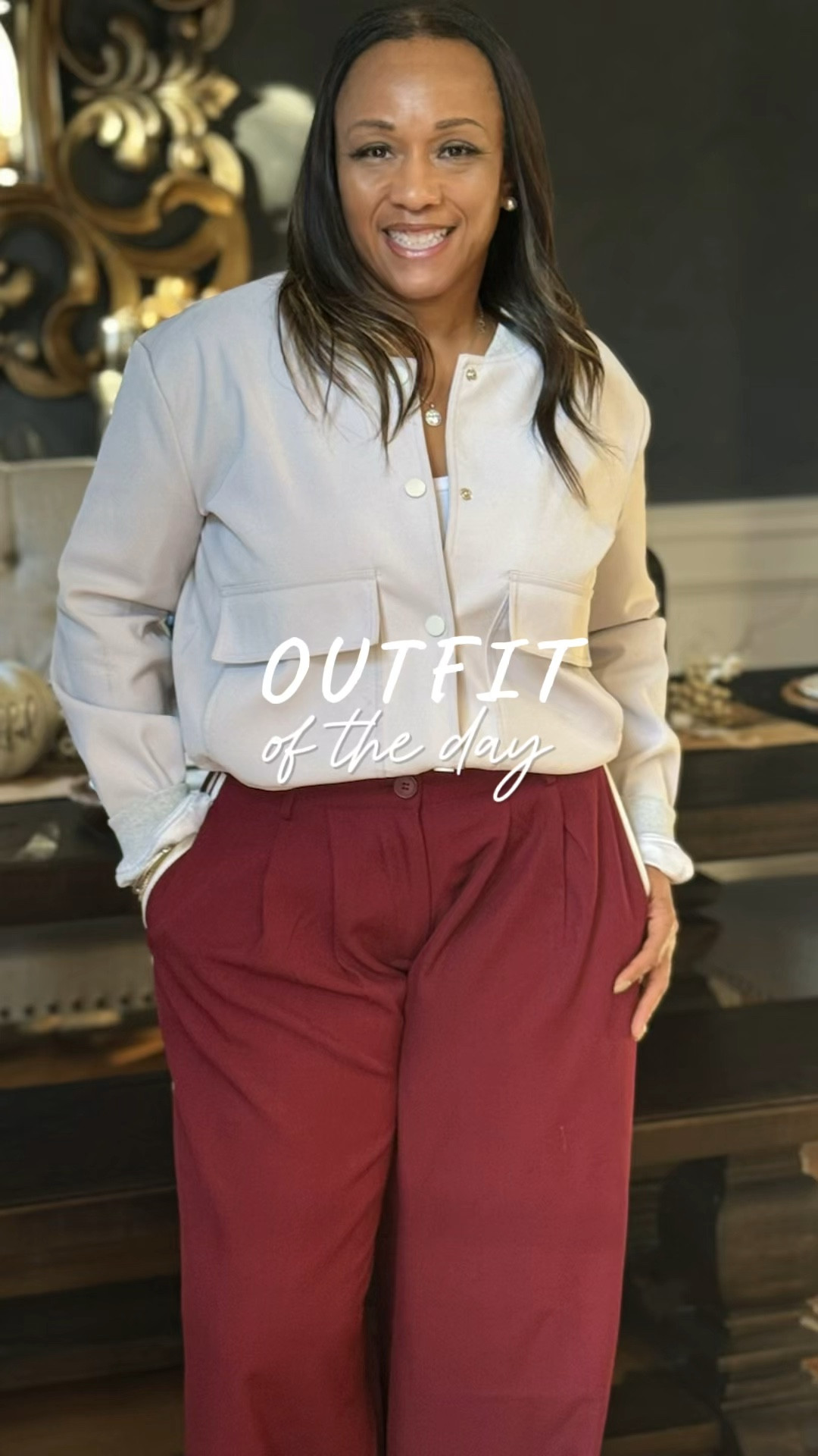 ✨OOTD | High-Low Fall Fashion✨

Mixing luxe and laid-back pieces for the perfect fall look 
Styled this Amazon neutral jacket with wide-leg burgundy pants — proving chic doesn’t have to break the bank.

Perfect for brunch, casual Fridays, or errands in style.

Great for my Tall girls! 

💼 Bag: Louis Vuitton | Pants + Jacket: Amazon

#FallFashion #OOTD #HighLowStyle #AmazonFashionFinds #FallOutfitInspo #ChicAndComfy #LTKStyle #TiffanyRichStyle


#LTKootd #LTKStyleTip #LTKItBag