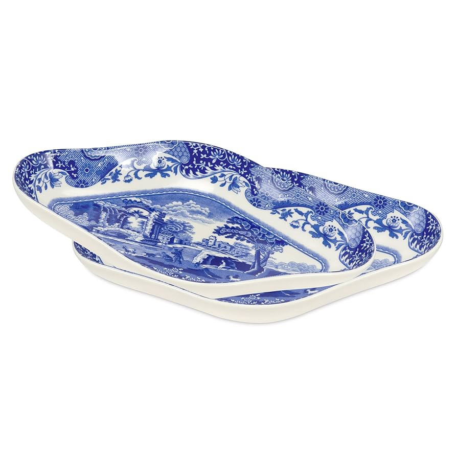 Spode Blue Italian Pickle Dishes | Set of 2 Serving Trays for Appetizers and Hors D'oeuvres | 8.5... | Amazon (US)