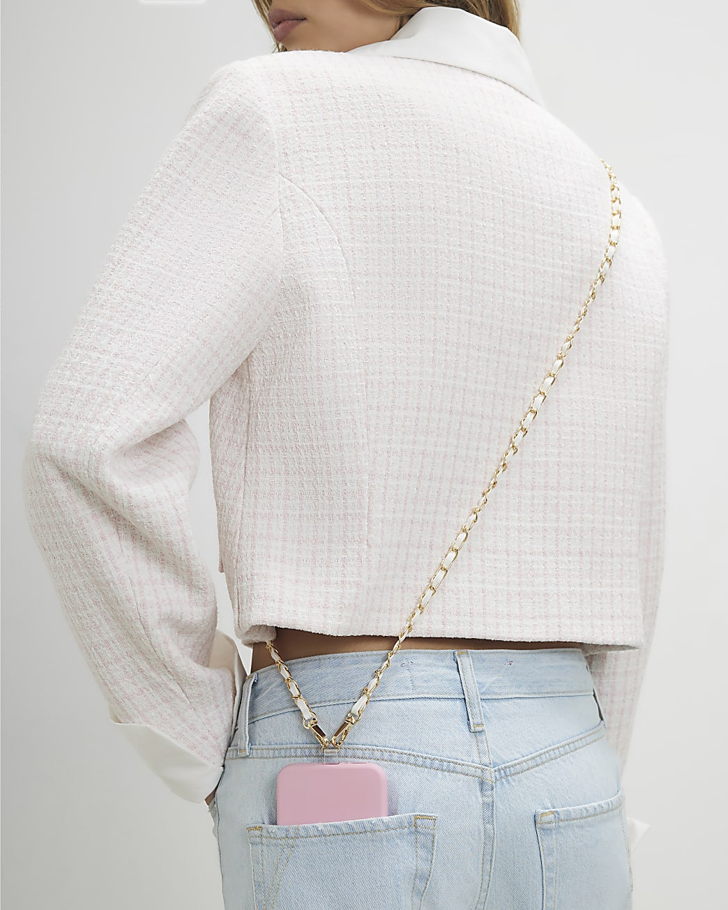 White Cross Body Phone Chain | River Island UK & IE