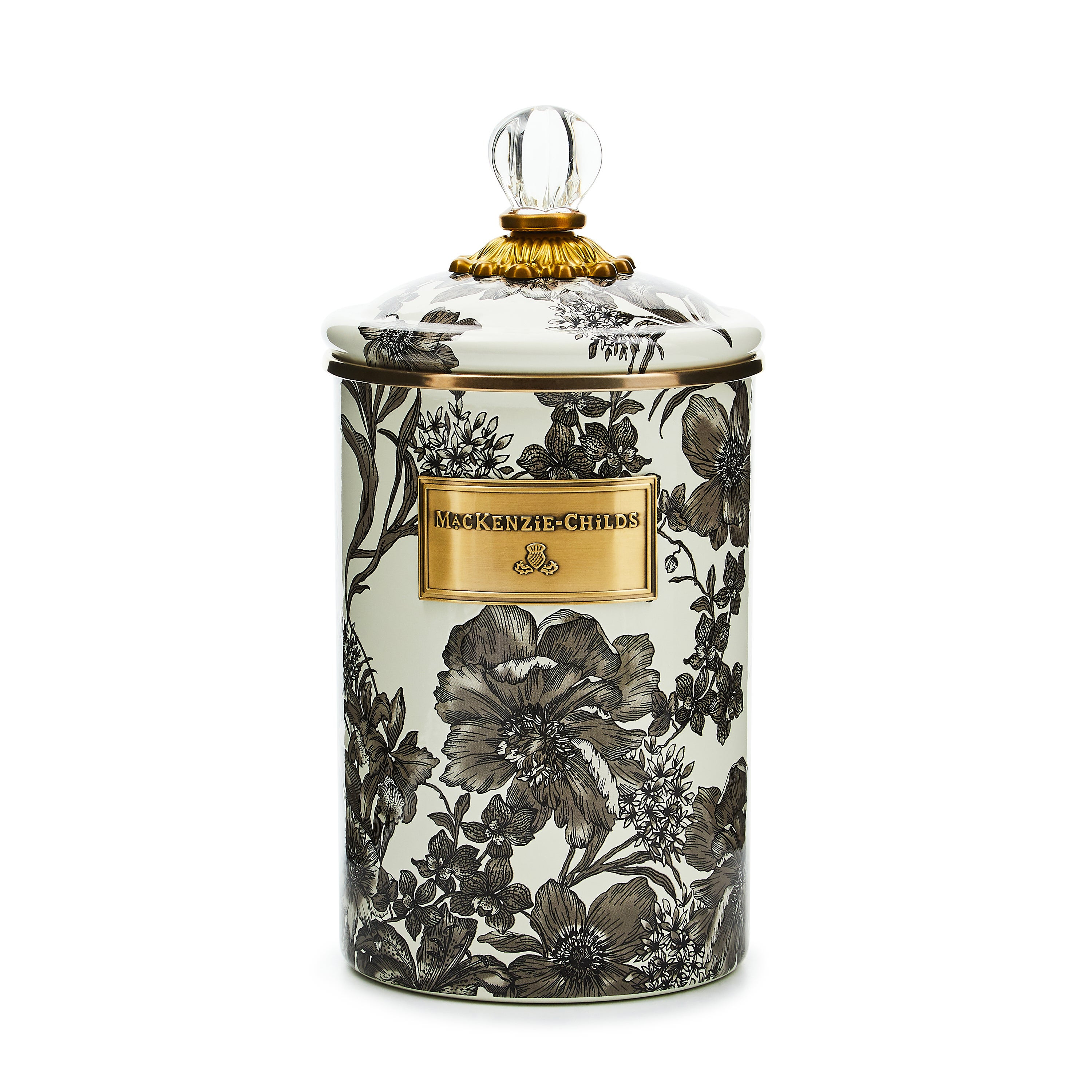MacKenzie-Childs Sterling English Garden Large Canister | MacKenzie-Childs