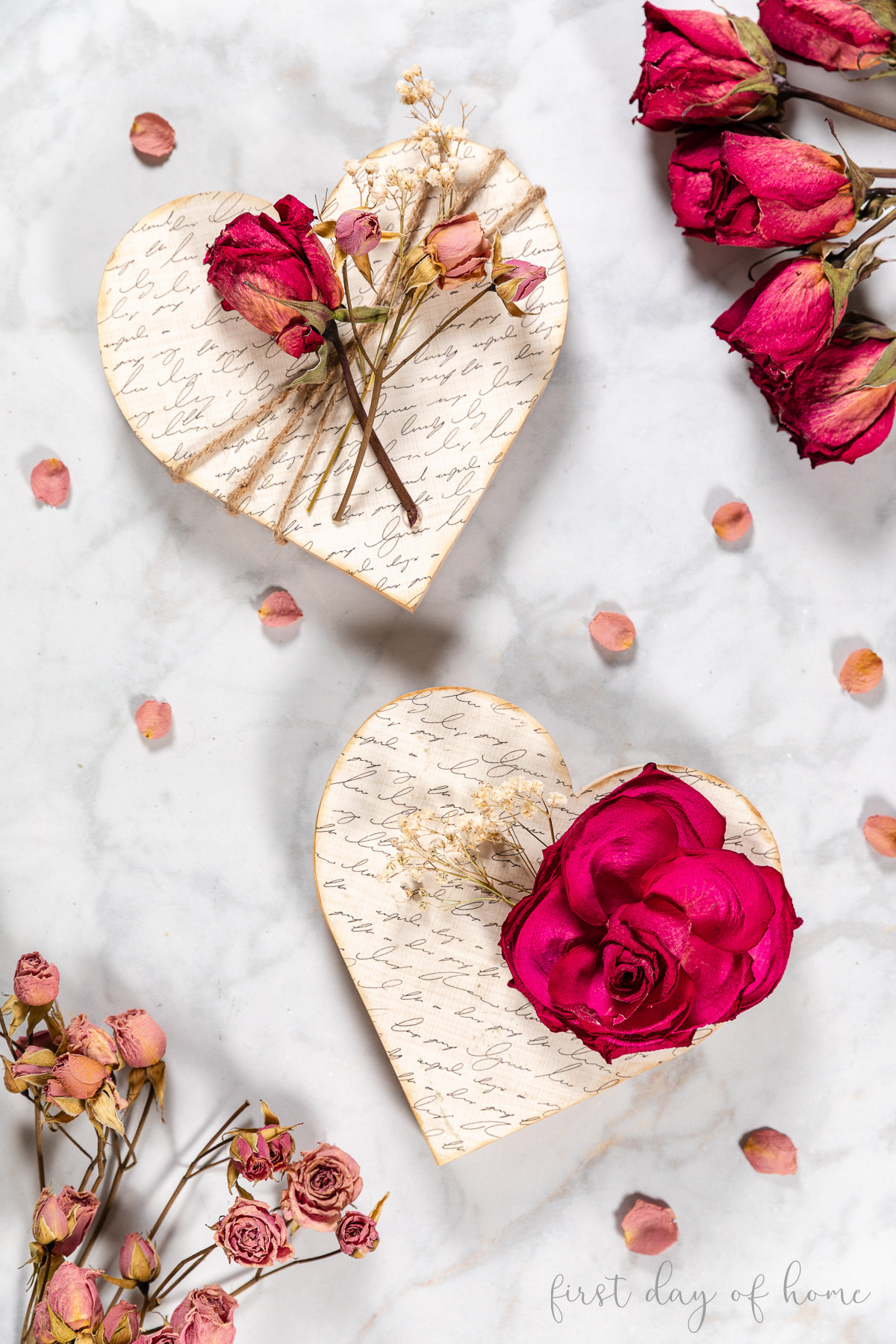 Make beautiful Valentine's Day decor using wooden hearts, Mod Podge, and dried flowers.  

 

#LTKSeasonal #LTKHome