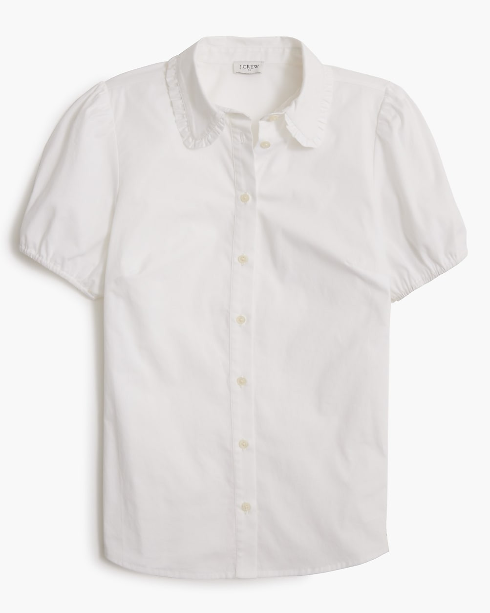 Puff-sleeve ruffle-collar top | J.Crew Factory