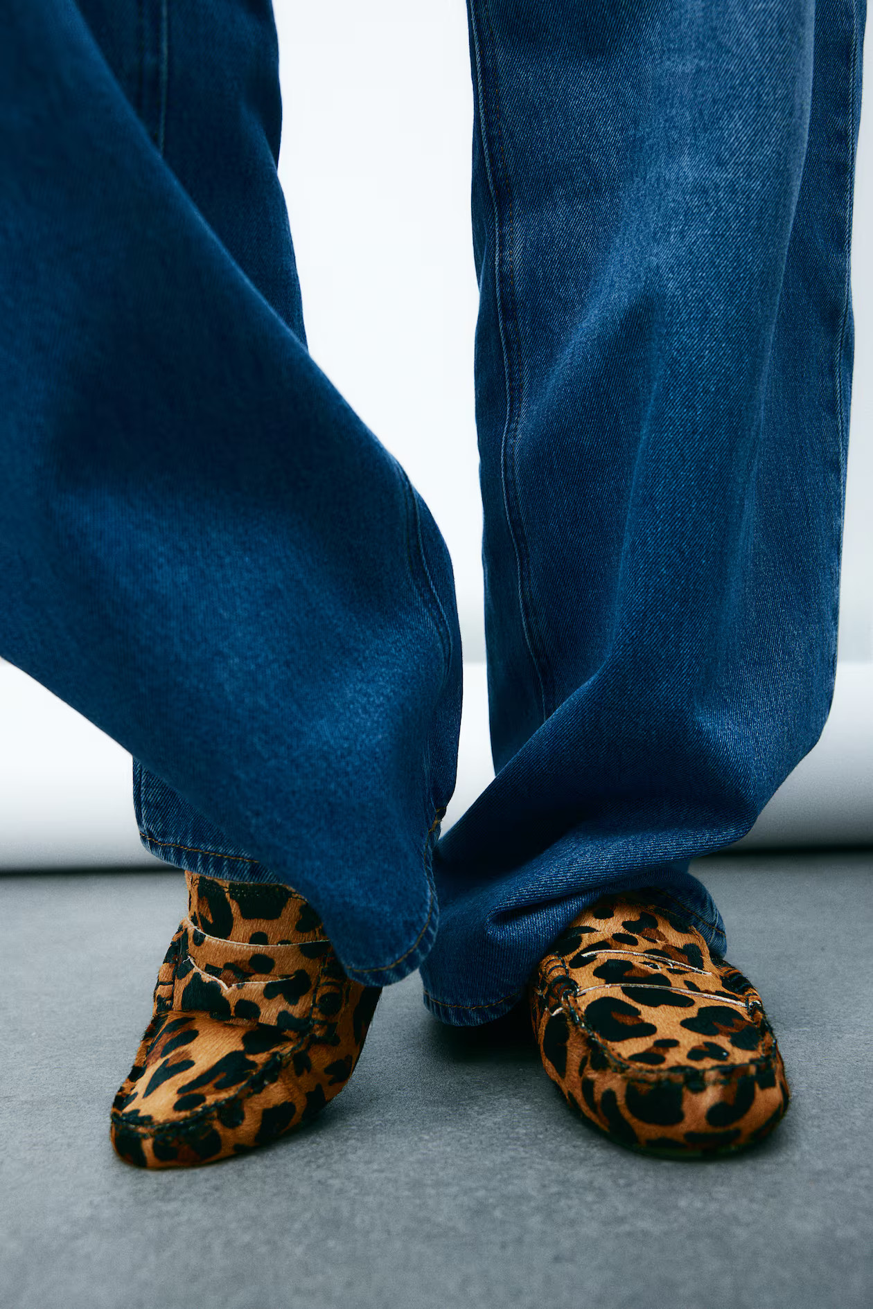 Leren loafers - Beige/luipaarddessin - DAMES | H&M NL | H&M (DE, AT, CH, NL, FI)