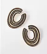 Textured Chunky Hoop Earrings | LOFT