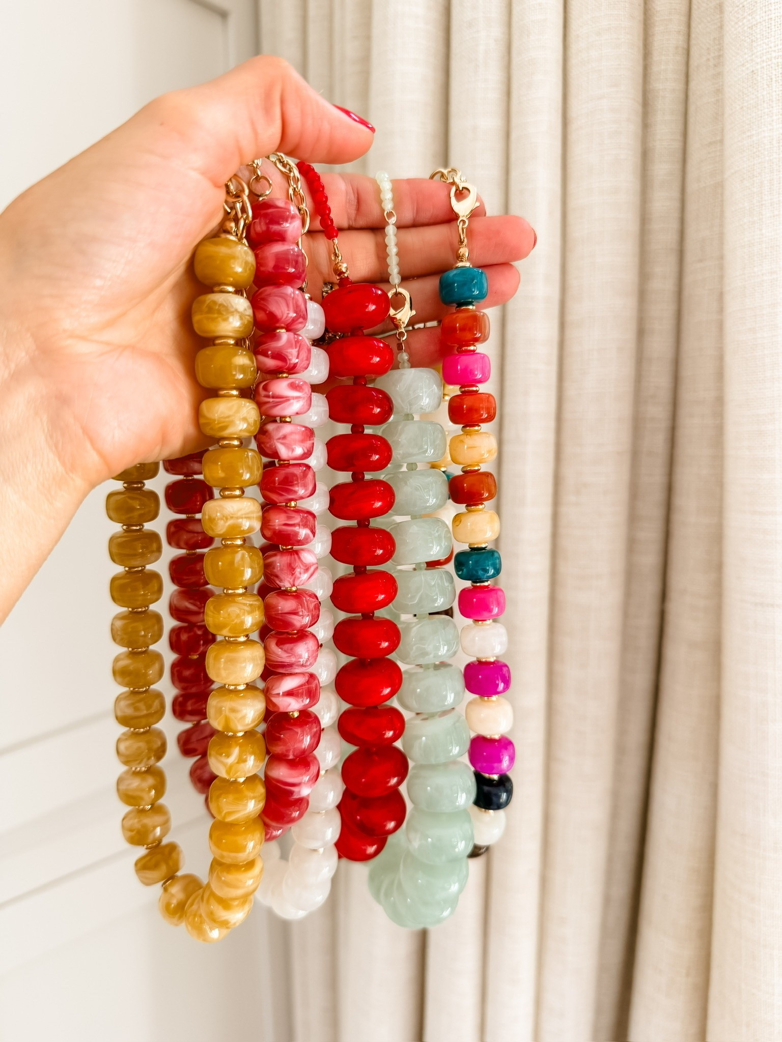 I’ve been obsessed with beaded necklaces this summer, and have found so many cute, affordable ones on Amazon!

Loverly Grey, summer accessories, statement necklace, beaded necklace, jewelry

#LTKSeasonal