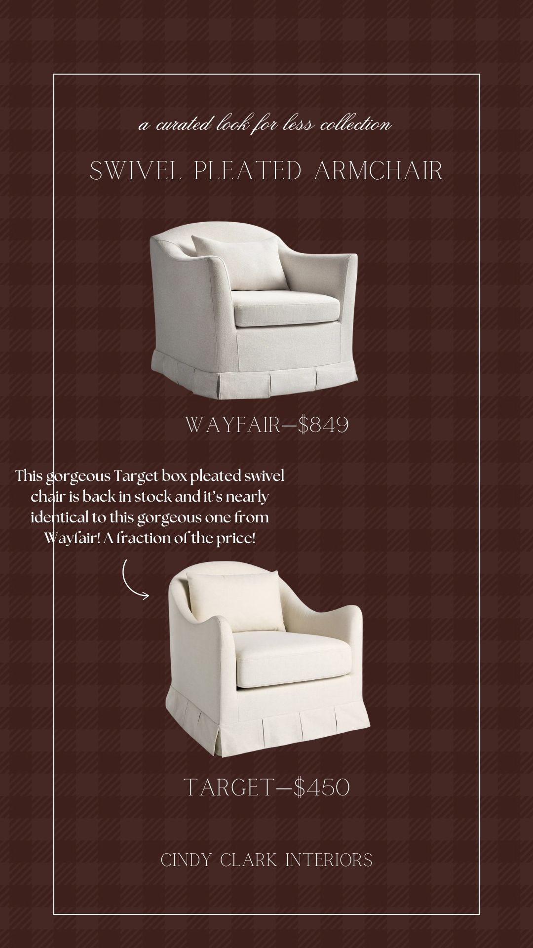 This gorgeous Target box pleated swivel chair is back in stock and it’s nearly identical to this gorgeous one from Wayfair! A fraction of the price!

#LTKHome #LTKSaleAlert