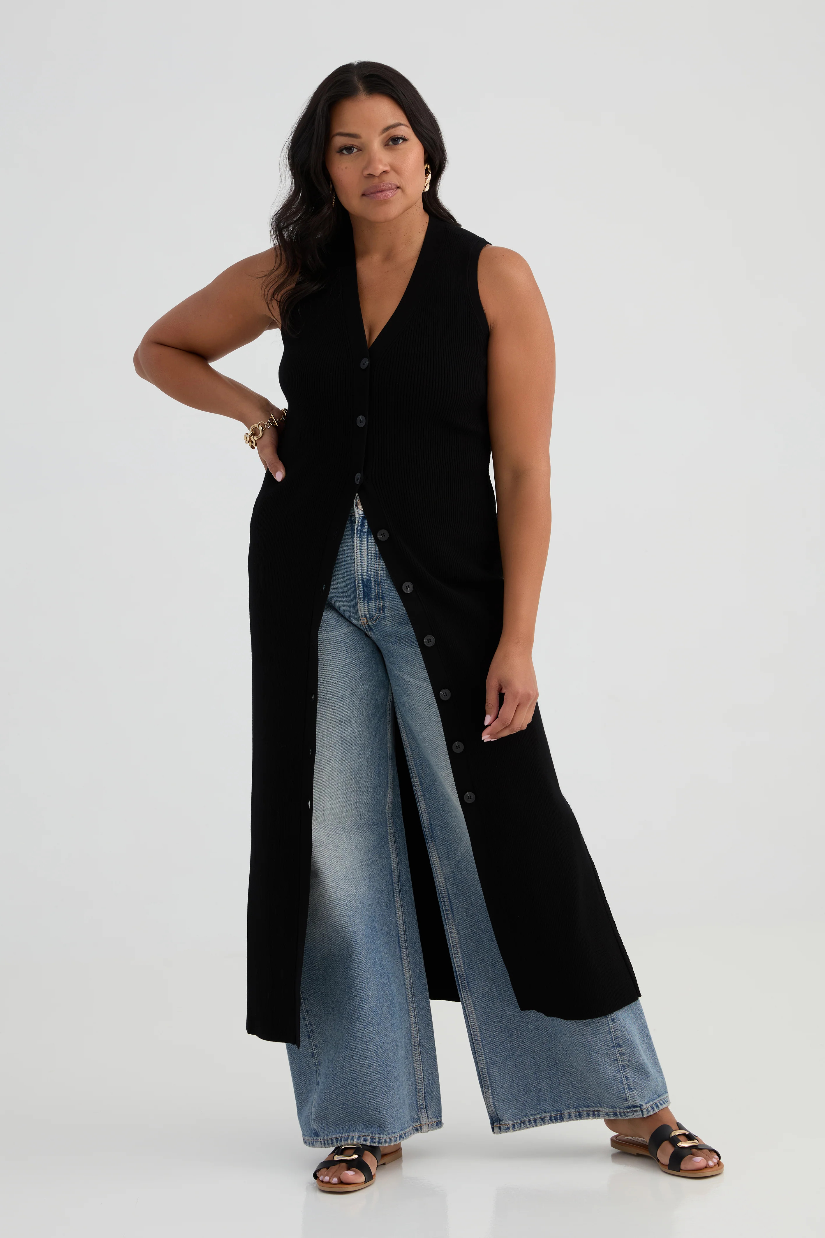 The Rib Sleeveless Duster | Kada