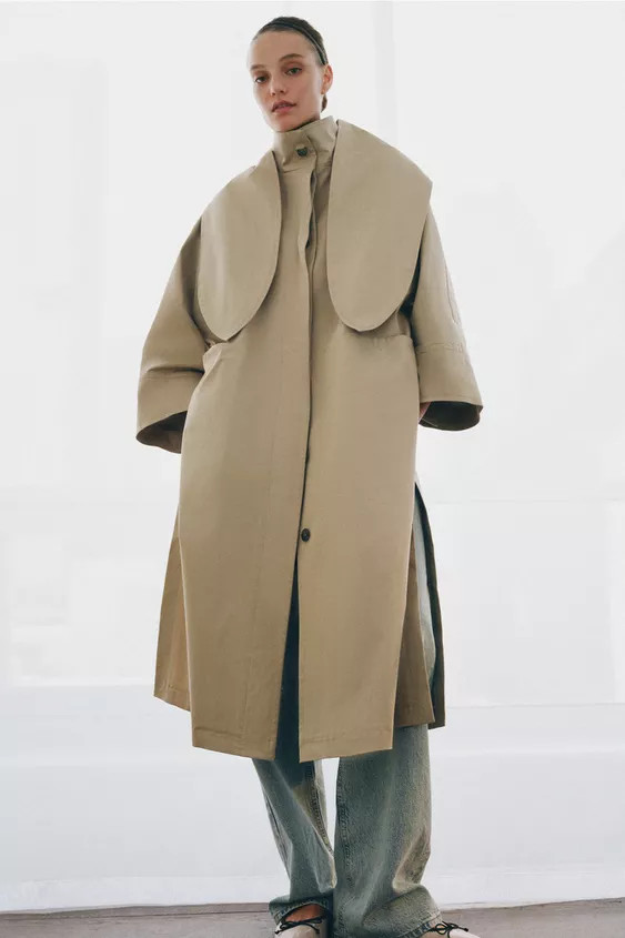 OVERSIZED TRENCH COAT WITH SCARF ZW COLLECTION LIMITED EDITION | Zara US