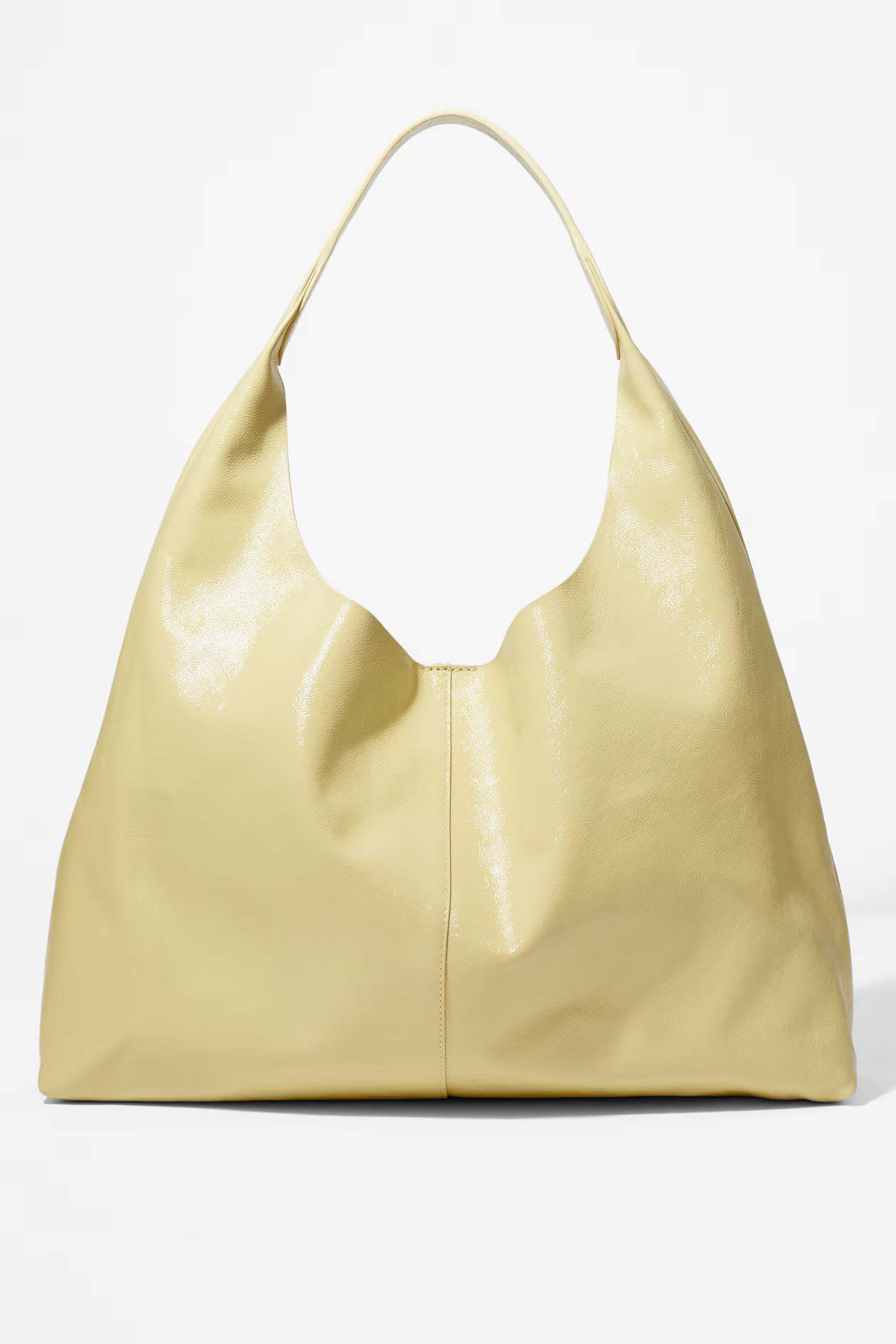 Large Patent-Leather Tote Bag | H&M (UK, MY, IN, SG, PH, TW, HK)