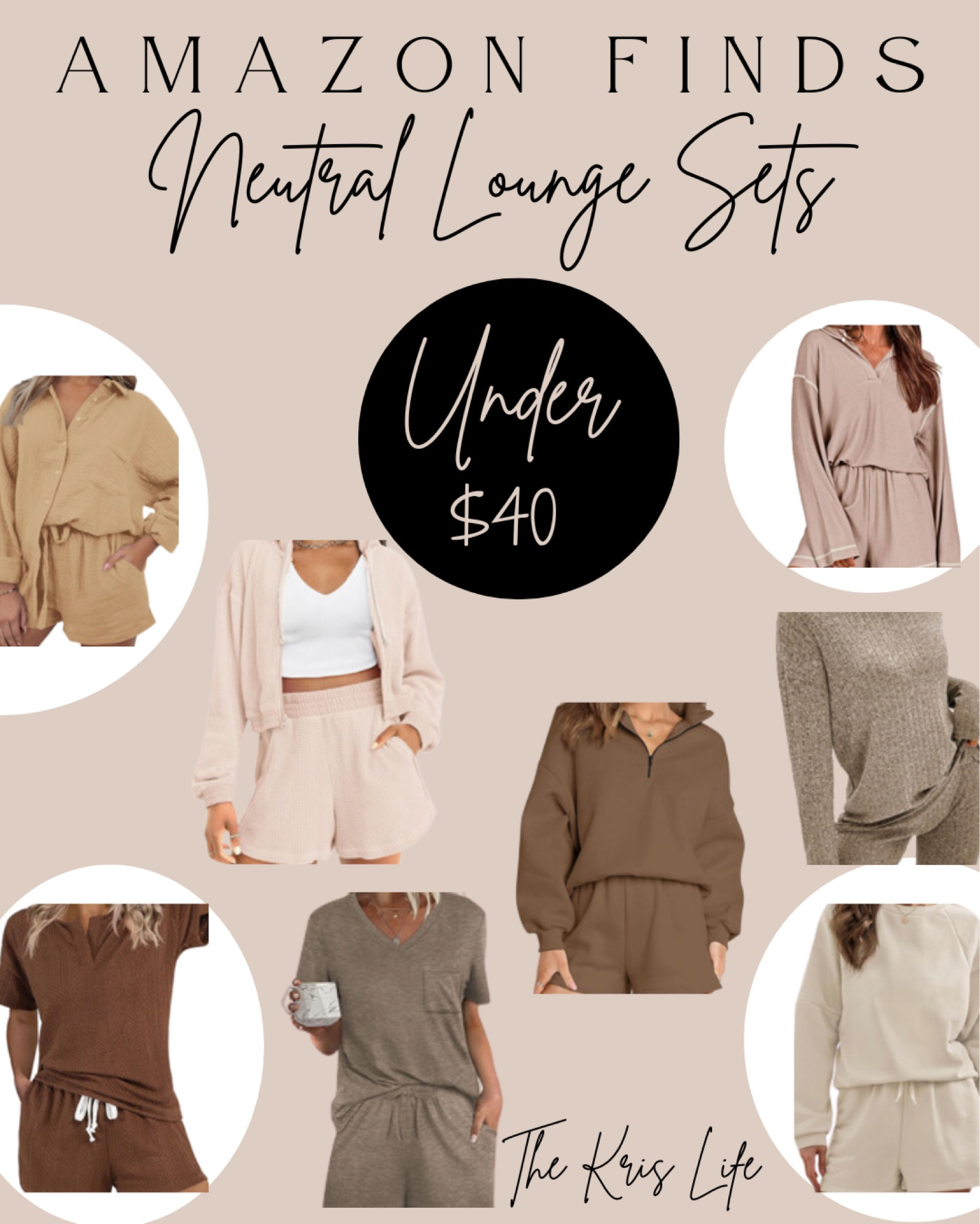 Cute neutral lounge sets from Amazon! Lounge sets, Amazon lounge set, neutral clothes, neutral outfits, neutral sets, two piece sets, short outfits 

#LTKsalealert #LTKfindsunder50