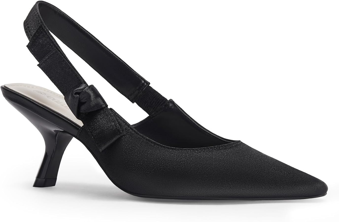 Coutgo Womens Slingback Kitten Heels Closed Pointed Toe Bowknot Knitted Slip On Work Pumps Dress ... | Amazon (US)