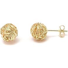 Gold Love Knot Earrings for Women & Girls | Barzel 18K Gold Plated Woven Love Knot Stud Earrings ... | Amazon (US)