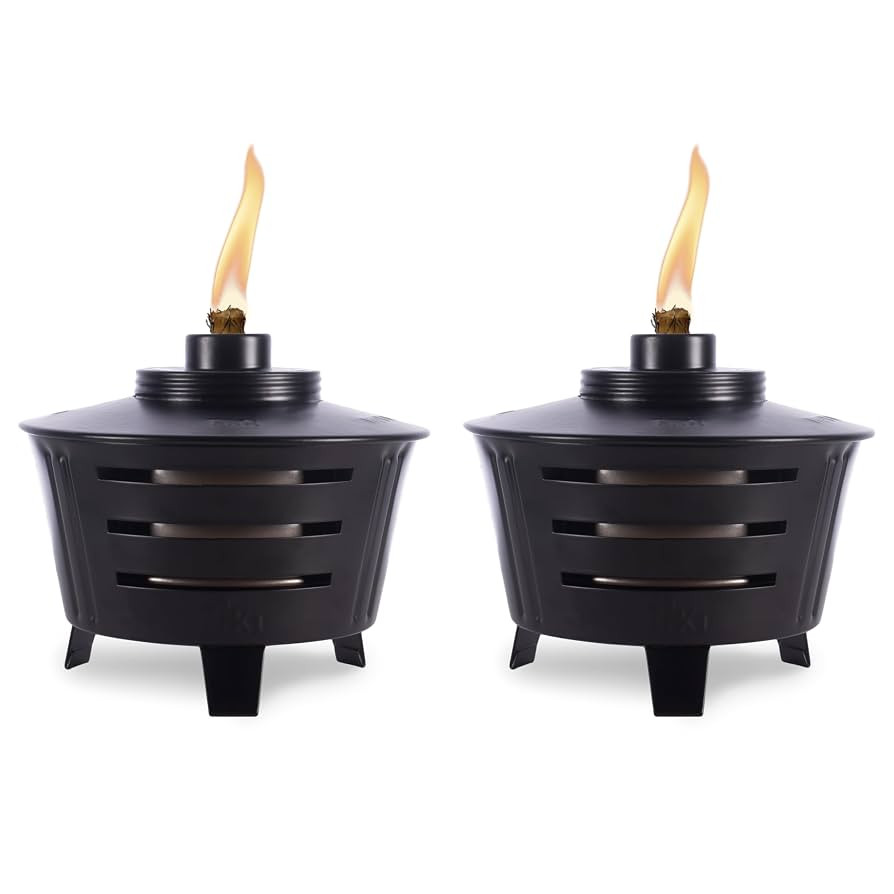 Mini Fire Pit Tabletop Torch 2-Pack, Outdoor Decorative TIKI Torch for Patio, Backyard, and Garde... | Amazon (US)