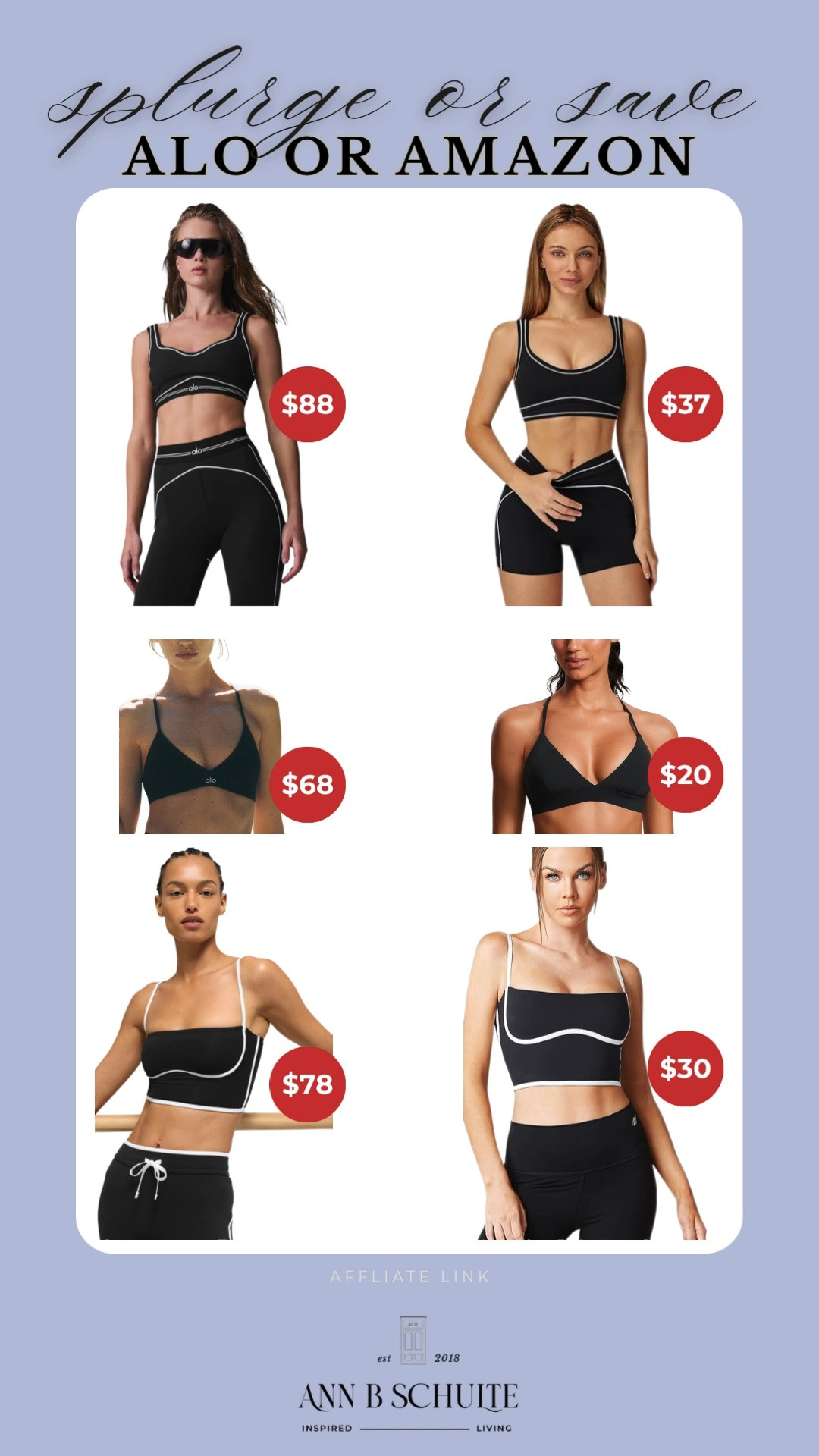 Save or splurge… can you spot which sports bra is Alo Yoga and which is Amazon? Either way, your next workout just found its comfy match. 💕✨💪
#AloYoga #AmazonFinds #SportsBra #Activewear #WorkoutStyle #FitnessFashion #Athleisure #GymOutfit #AffordableFashion #LTKActivewear 

 #LTKootd #LTKActive