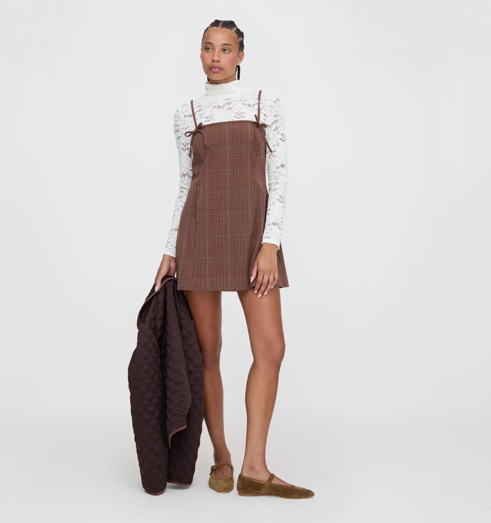 The Rennie Dress - Brown Plaid | Hill House Home