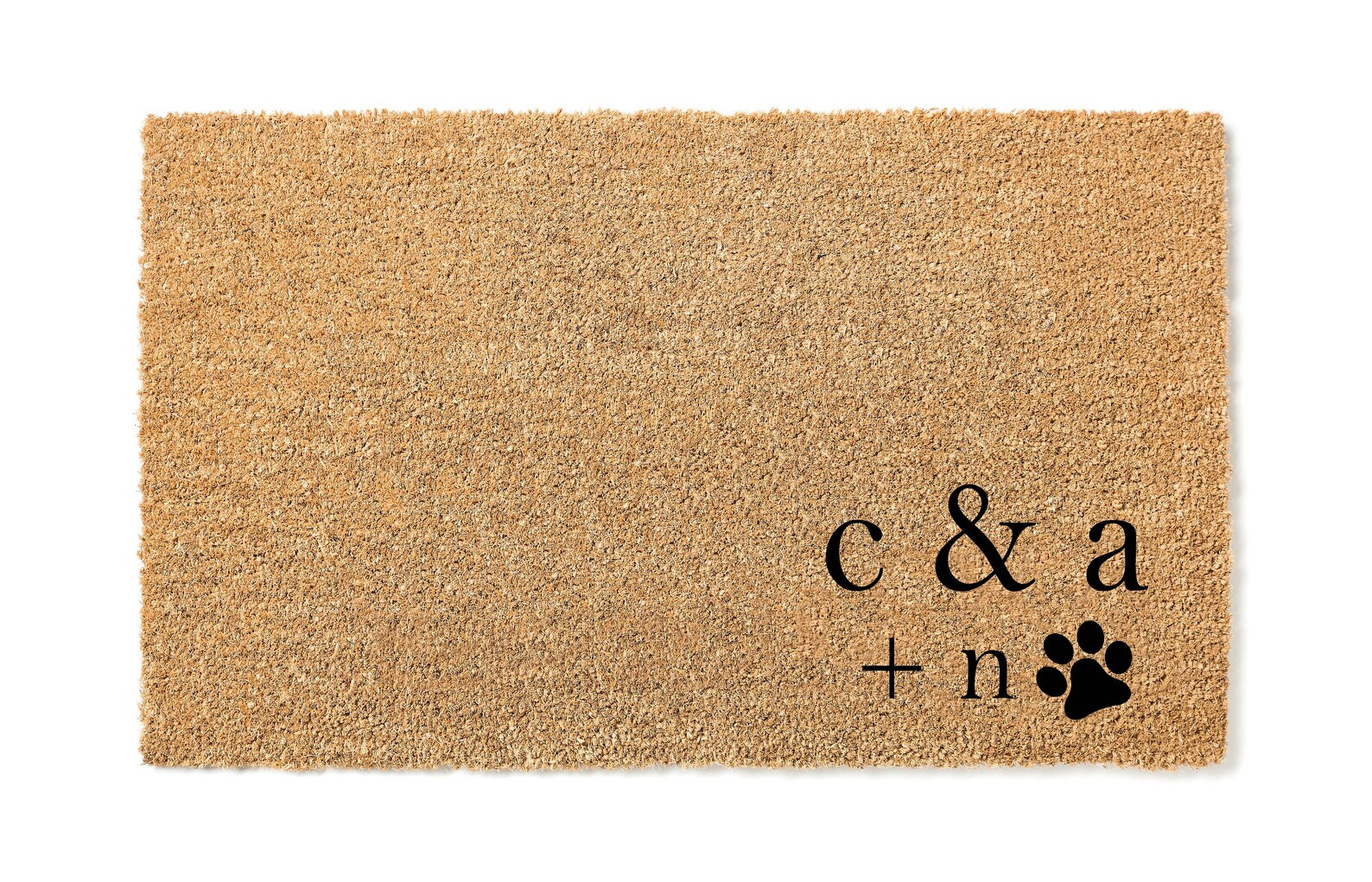 Custom Doormat Minimal Monogram With Pet Paw Housewarming Gift Wedding Gift Personalized Doormat ... | Etsy (US)