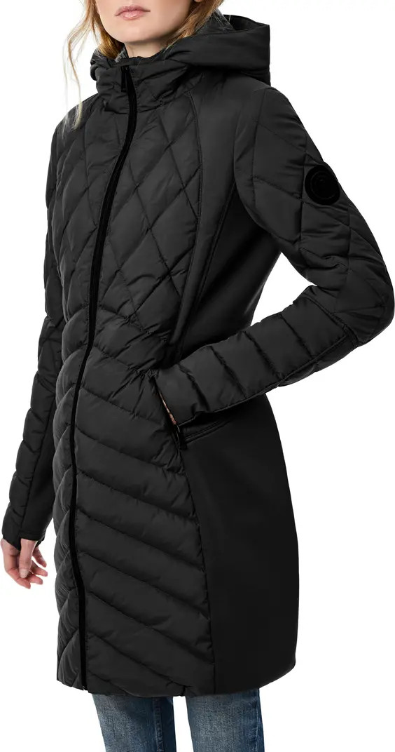 Mixed Media Water Resisant Quilted Puffer Jacket | Nordstrom