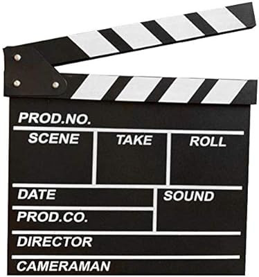 BERON Professional Vintage TV Movie Film Clap Board Slate Cut Prop Director Clapper (Black) | Amazon (US)