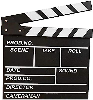 BERON Professional Vintage TV Movie Film Clap Board Slate Cut Prop Director Clapper (Black) | Amazon (US)