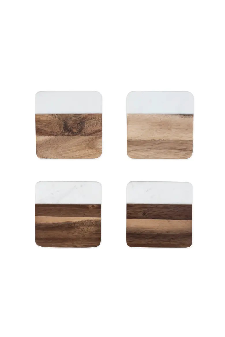 Marble & Acacia Coasters Set of 4 | Nordstrom | Nordstrom