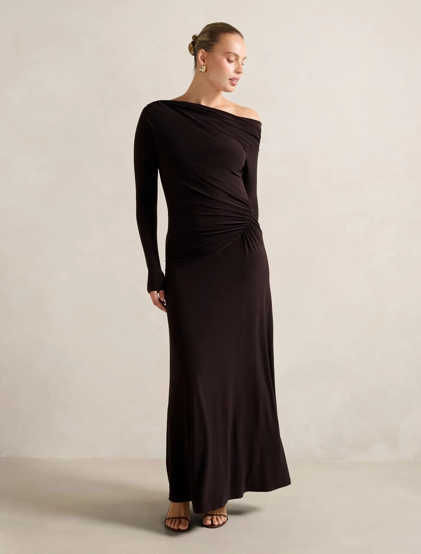 Dixie Asymm Draped Maxi Dress | Forever New (AU)