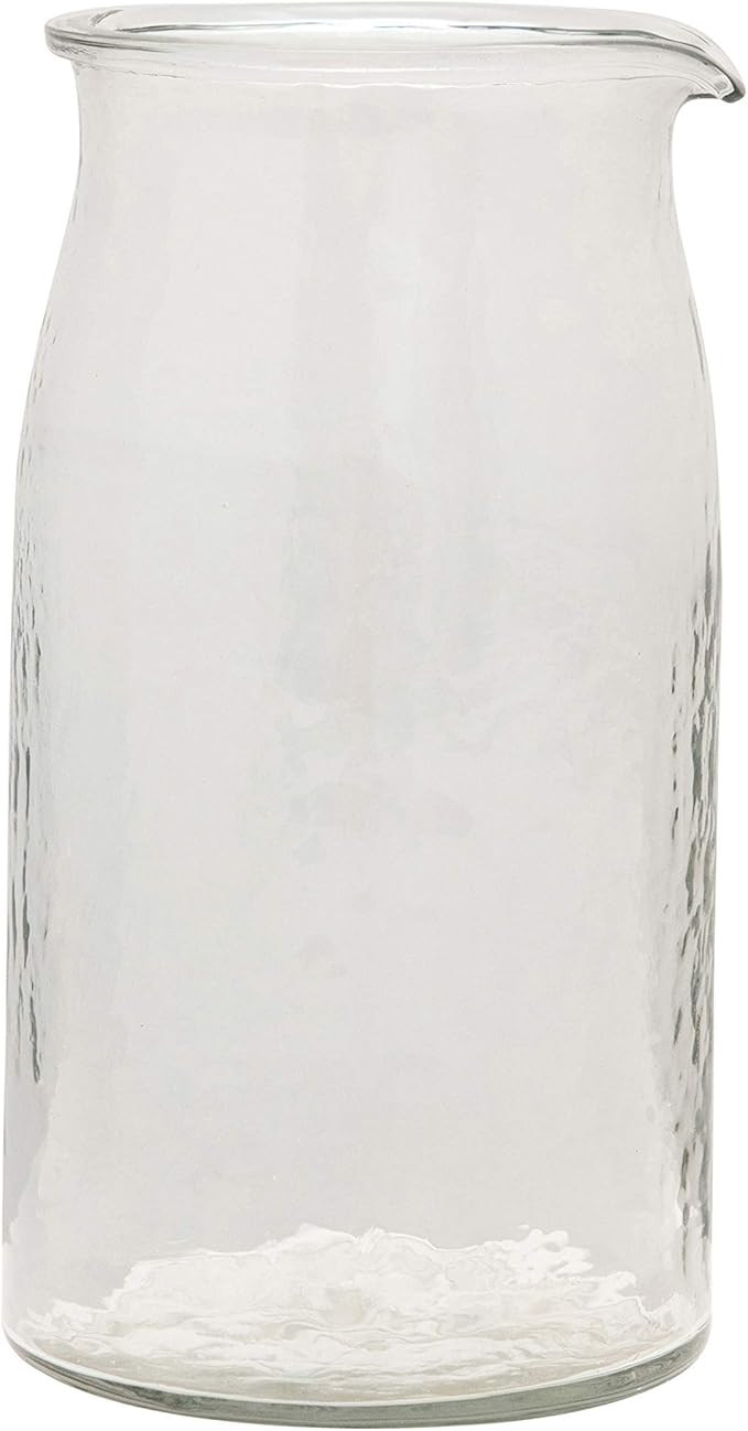 Creative Co-Op 36 oz. Hand-Blown Glass, Clear Pitcher, 7.5" x 4" | Amazon (US)