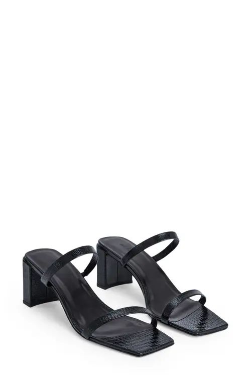By Far Tanya Strappy Square Toe Sandal in Black at Nordstrom, Size 10Us | Nordstrom