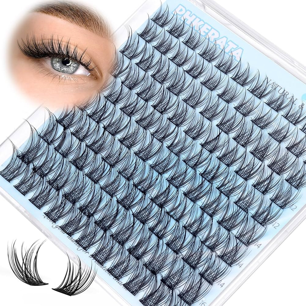 Natural Lash Clusters Wispy Eyelash Clusters, Eyelash Extensions C Curl Individual Lashes, Mix Le... | Amazon (US)