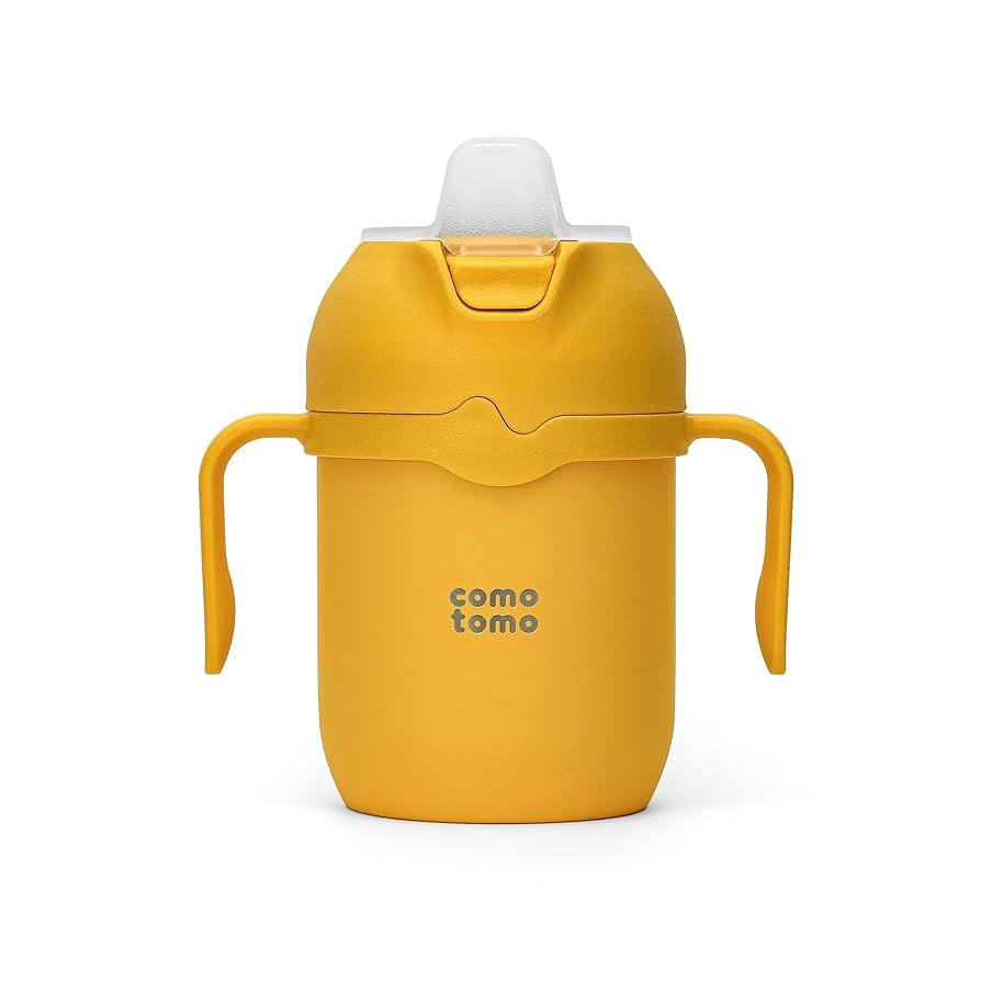 Comotomo Toddler Tumbler 8oz Insulated Sippy Cup with Silicone Straw and Spout, Yellow (Yellow) | Amazon (US)