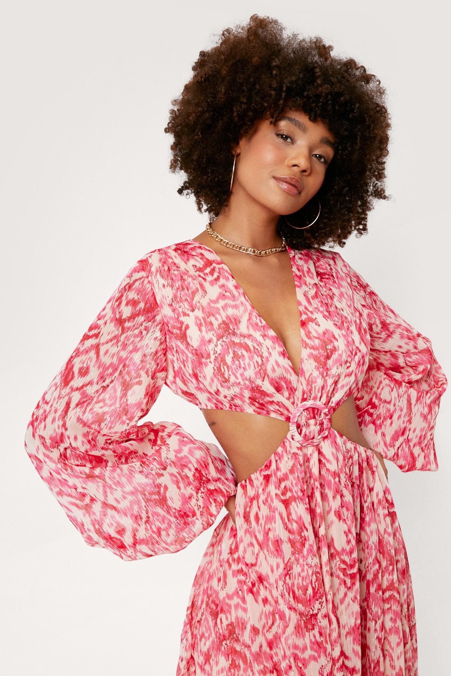 Abstract Animal Print Cut Out Maxi Dresses | Nasty Gal (US)