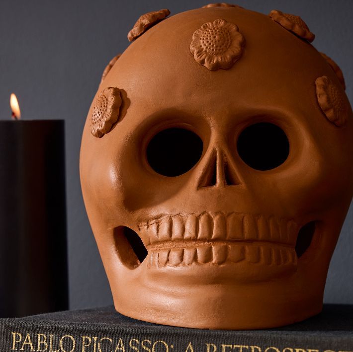 Terracotta Halloween Skull Objects | West Elm (US)