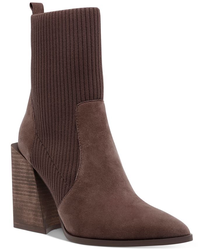 Women's Tackle Block-Heel Knit Sock Booties | Macys (US)