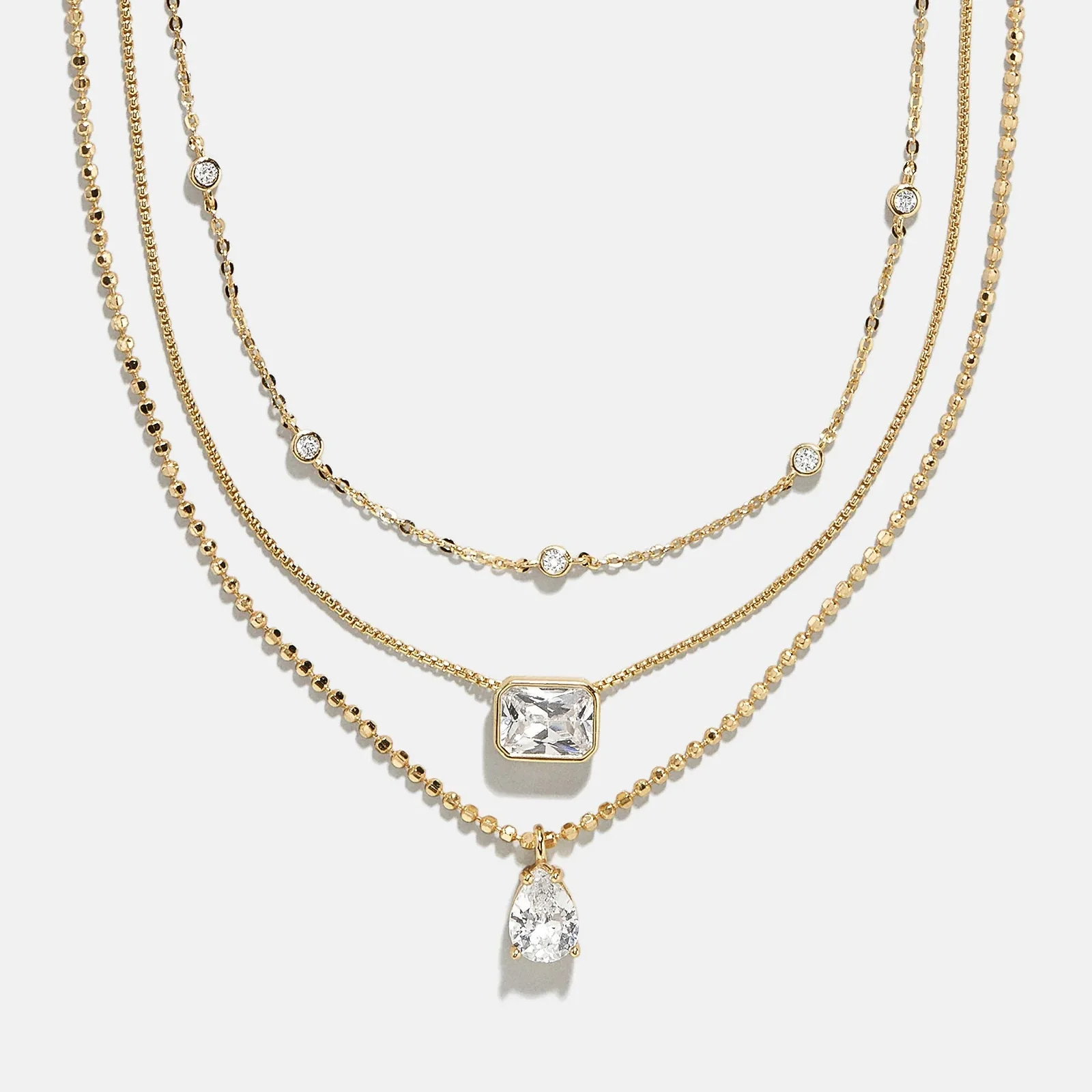 Jenna 14K Gold Layered Necklace - Jenna 14K Gold Layered Necklace | BaubleBar