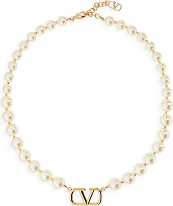VLOGO Imitation Pearl Necklace | Nordstrom