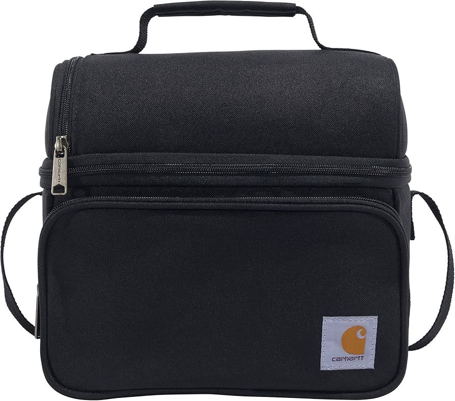 Carhartt Deluxe Dual Compartment Insulated Lunch Cooler Bag, Black | Amazon (US)