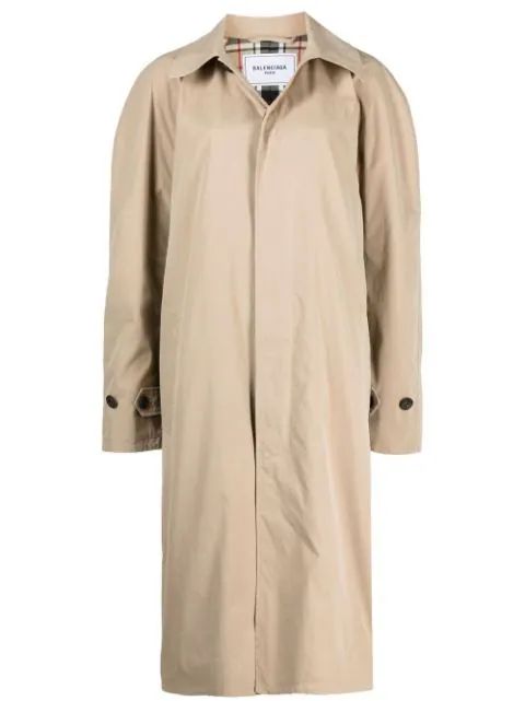 Balenciaga single-breasted Wool Trench Coat - Farfetch | Farfetch (UK)