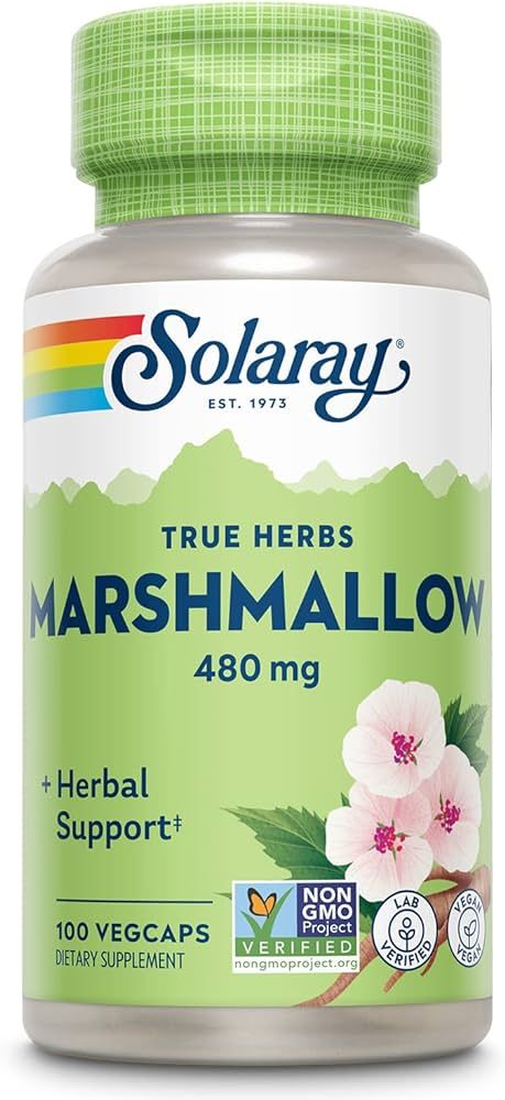 SOLARAY Marshmallow Root 480 mg Healthy Respiratory Function & Digestion Support Non-GMO & Vegan ... | Amazon (US)