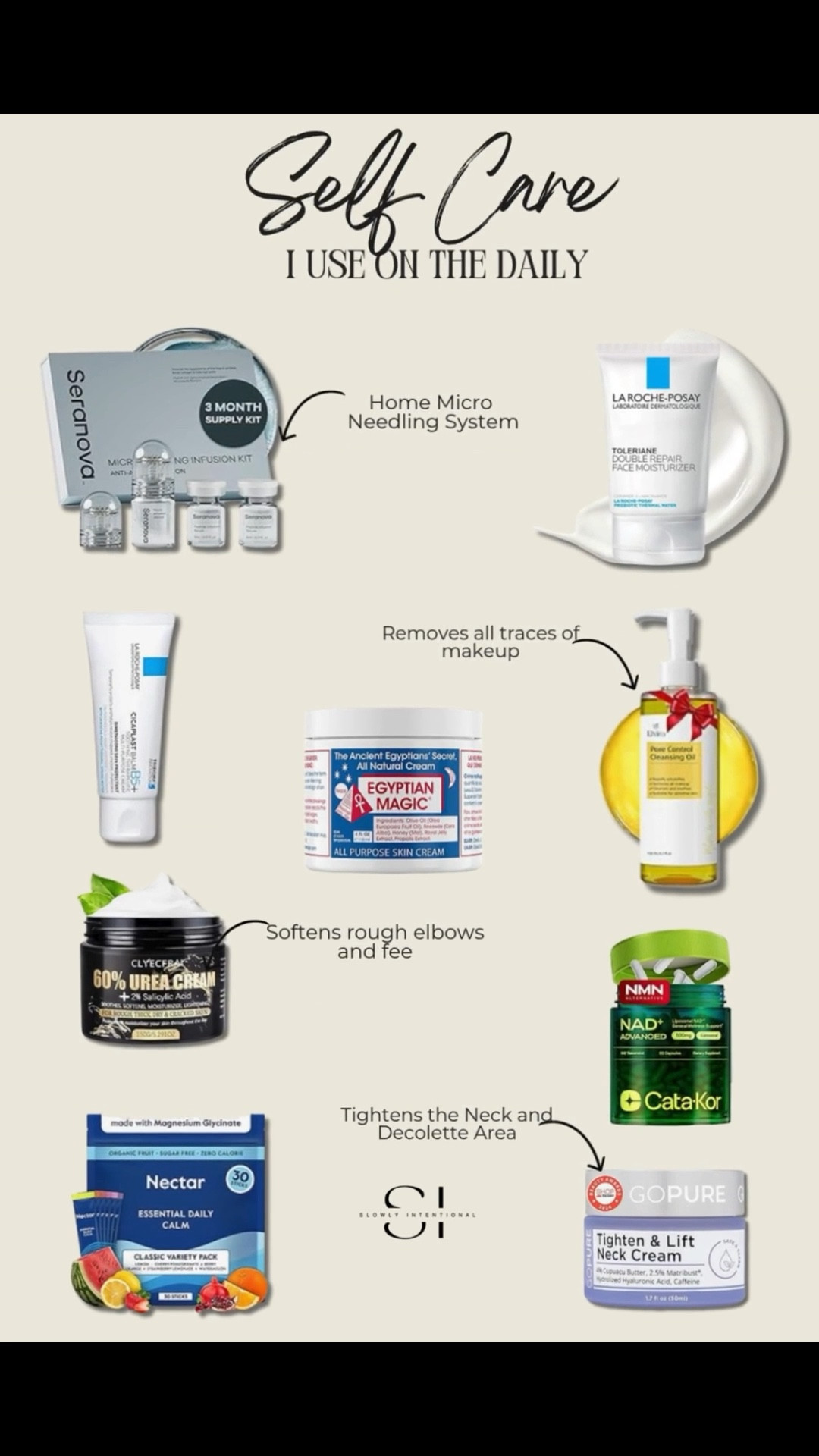 I am so excited about these self-care finds that actually work! I use this home microneedling system and Egyptian Magic cream to get a high-end glow without the expensive spa price tag.  I’ve been using Egyptian Magic for over 15 years and it continues to perform. Plus,  have to try this tighten and lift neck cream and the cleansing oil to keep your skin looking fresh and firm every single day! Amazon finds, skin care, self care, beauty finds, affordable skin care. 

#LTKmomlife #LTKselfcare
