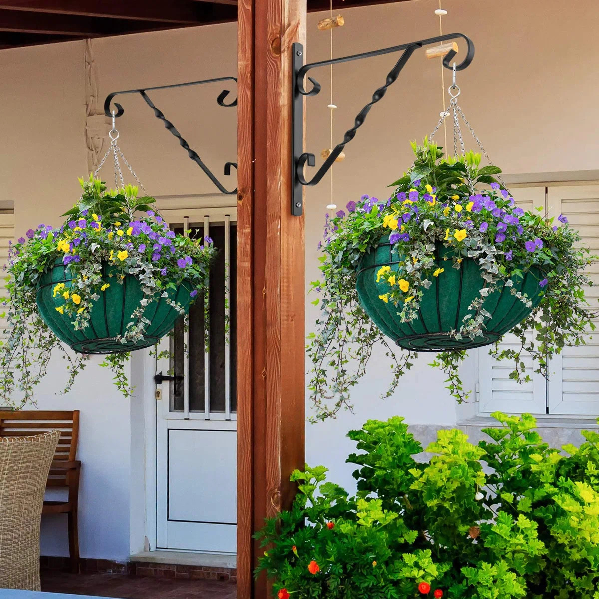 Cordon 2 Pack 12 Inch Hanging Brackets for Plants Iron Bracket for Hanging Plants Wind Chime Hook... | Wayfair North America