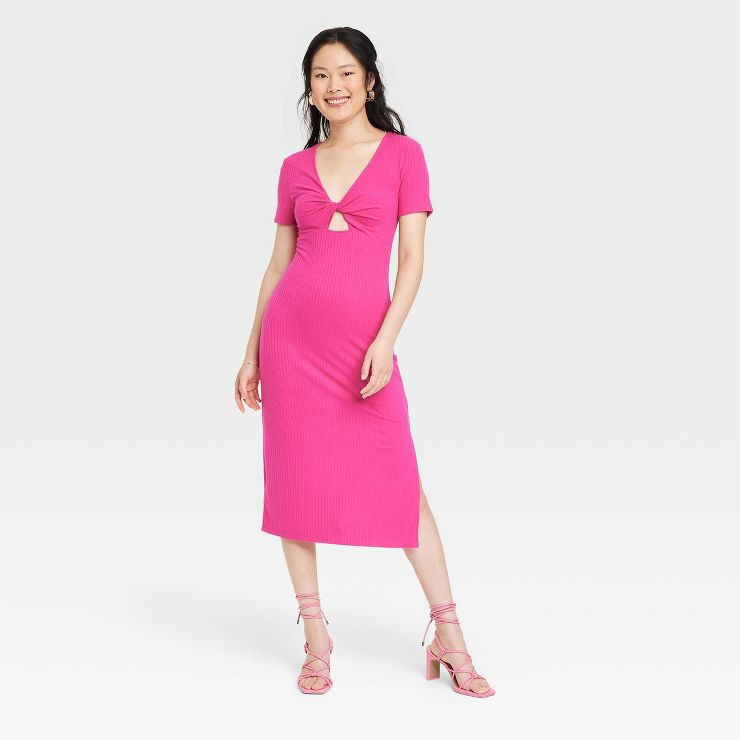 Women's Short Sleeve Cut Out Knit Dress - A New Day™ | Target