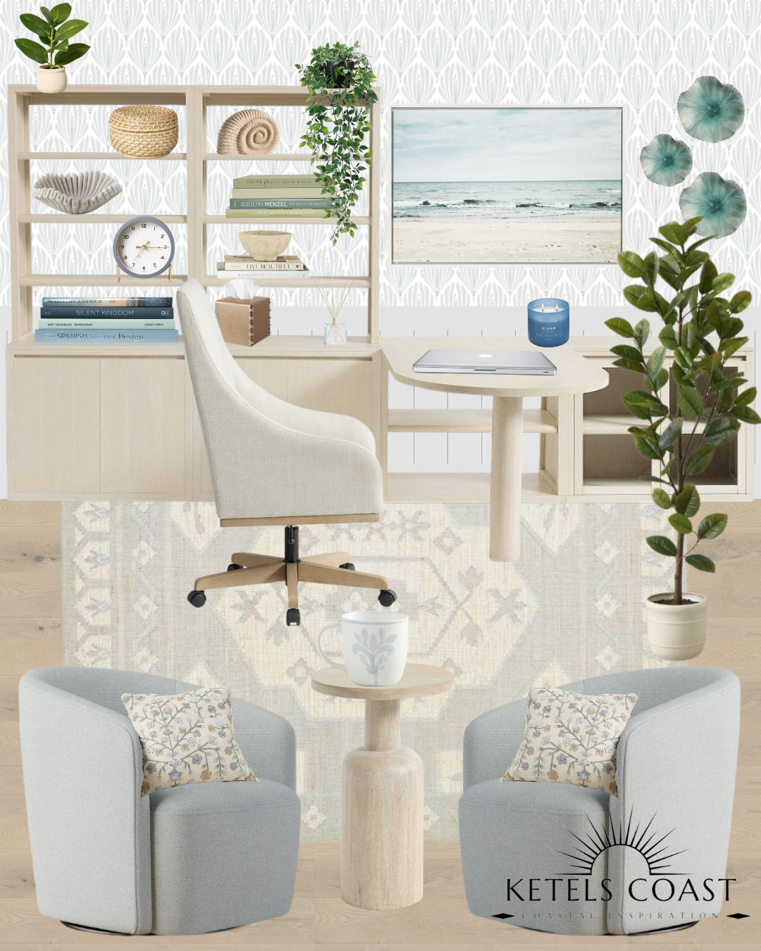 Light and Airy Home Office Inspo!

Home Office Inspiration | Home Office | Office Must Haves | Coastal Room | Coastal Home | Blue and White Home | Ava Ketels | Ketels Coast | Area Rug | Wall Decor | Beach House Room | Beachy Room | Bookshelf Decor | Faux Plants | Faux Tree | Office Chair | Side Table | Coastal Side Table | Blue Accent Chairs | Throw Pillow | Flower Wall Art | Ocean Pictures | Coastal Books 

#LTKHome #LTKFamily #LTKSaleAlert #LTKFindsUnder50 

 #LTKFindsUnder100 #LTKStyleTip #LTKItBag