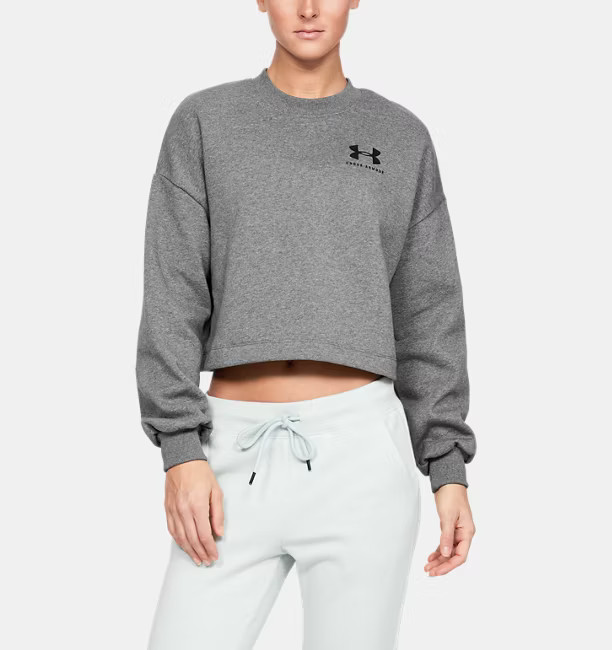Women's UA Rival Fleece Graphic LC Crew | Under Armour US | Under Armour US