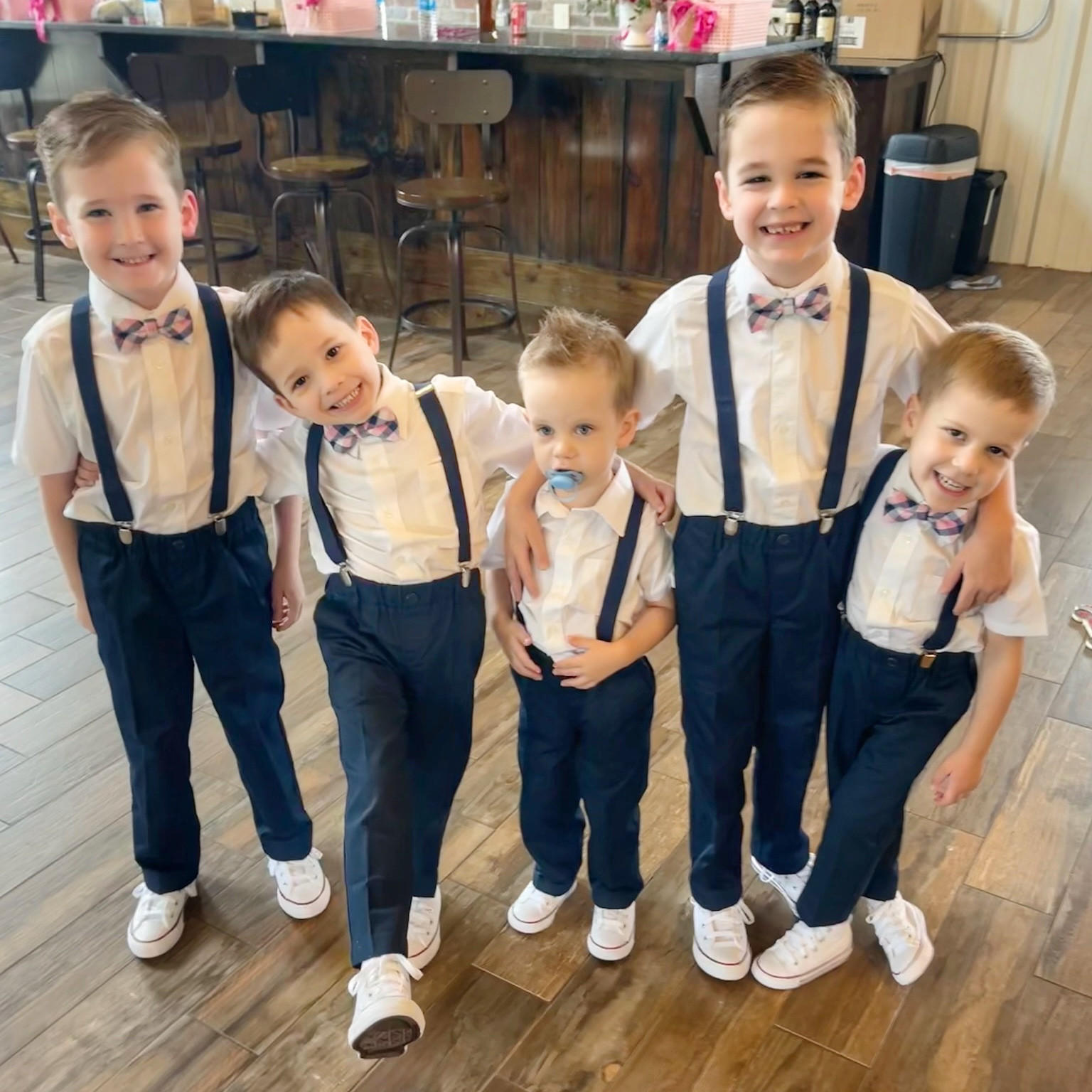 Sweetest little ring bearers. Abbie had the best vision. They couldn’t be any cuter in their bow ties and converse tennis shoes. Best news- they all made it down the aisle successfully  

#LTKfamily #LTKkids #LTKwedding