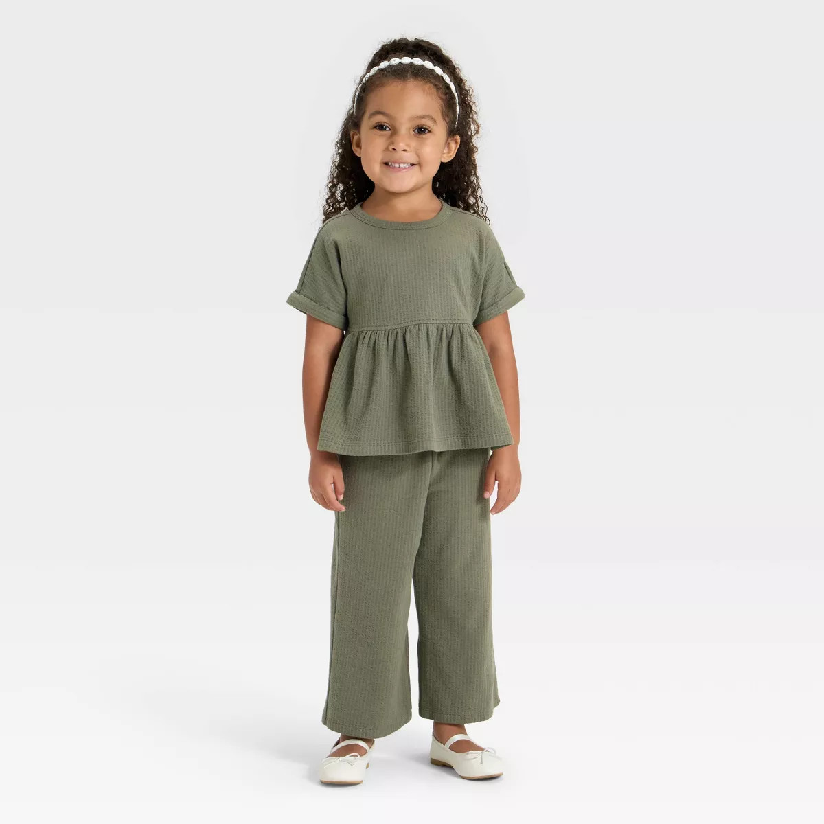 Toddler Girls' Knit Shirt and Pants Set - Cat & Jack™ Lavender Mauve 4T | Target