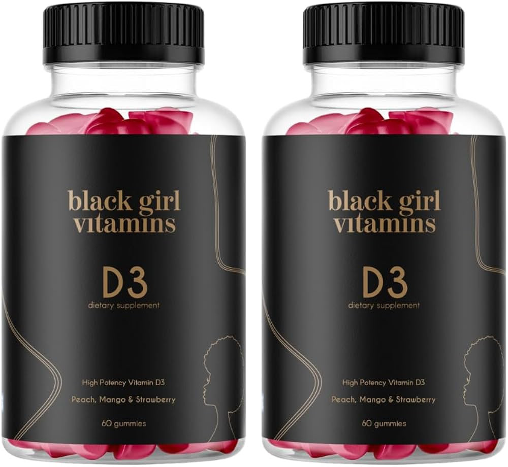 Black Girl Vitamins - Vitamin D3 Gummies, for Immune, Energy, and Bone Support, 2000IU (50mcg) Vi... | Amazon (US)