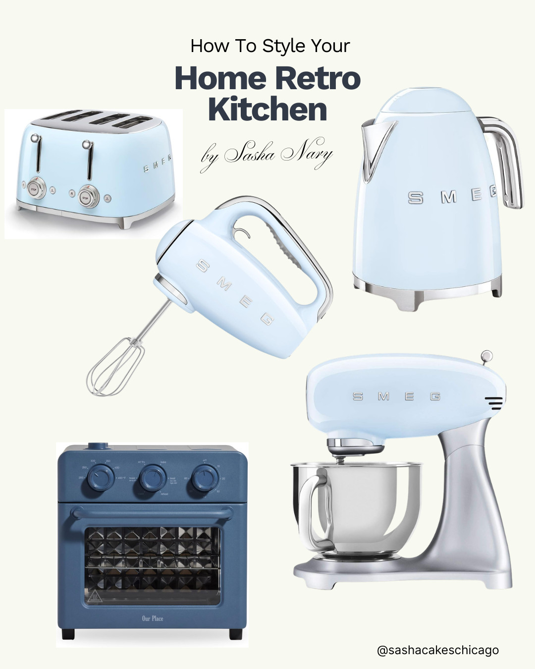 Elevate your countertop aesthetic with these retro kitchen appliances in gorgeous shades of blue! 🩵✨ Featuring pastel blue SMEG small appliances—including the iconic stand mixer, 4-slice toaster, electric kettle, and hand mixer—paired with the sleek Our Place Wonder Oven in slate blue. The perfect blend of vintage charm and modern performance! Tap the link to shop these retro kitchen decor and appliance finds!

(Commissionable link: I may earn a small commission if you make a purchase through my link, at no extra cost to you.) 

 #LTKHome
