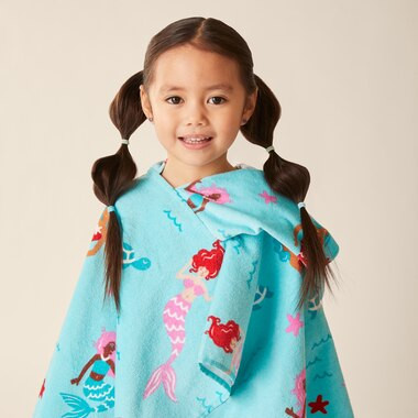 PONCHO TOWEL, MERMAID | Indigo (CA)