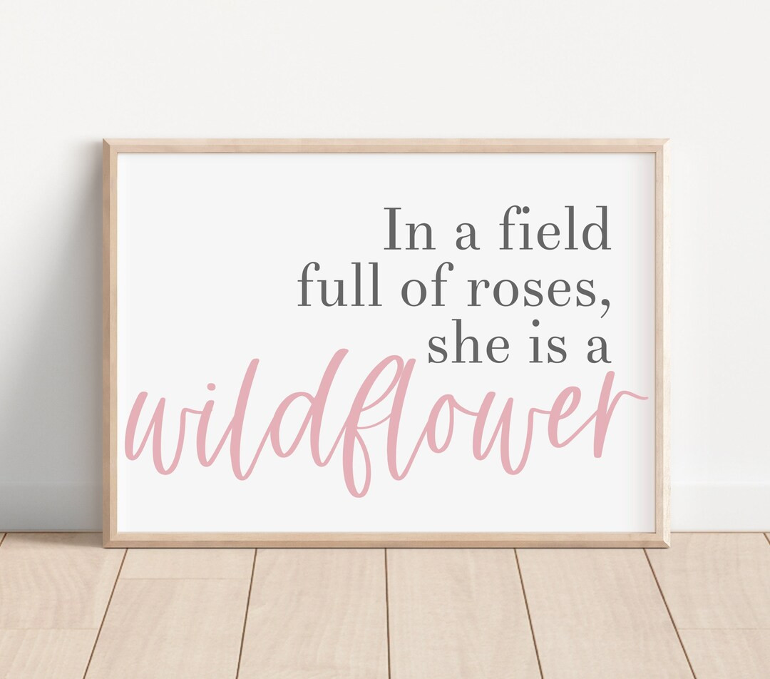 In a Field of Roses She is a Wildflower Nursery Art Print - Etsy | Etsy (US)