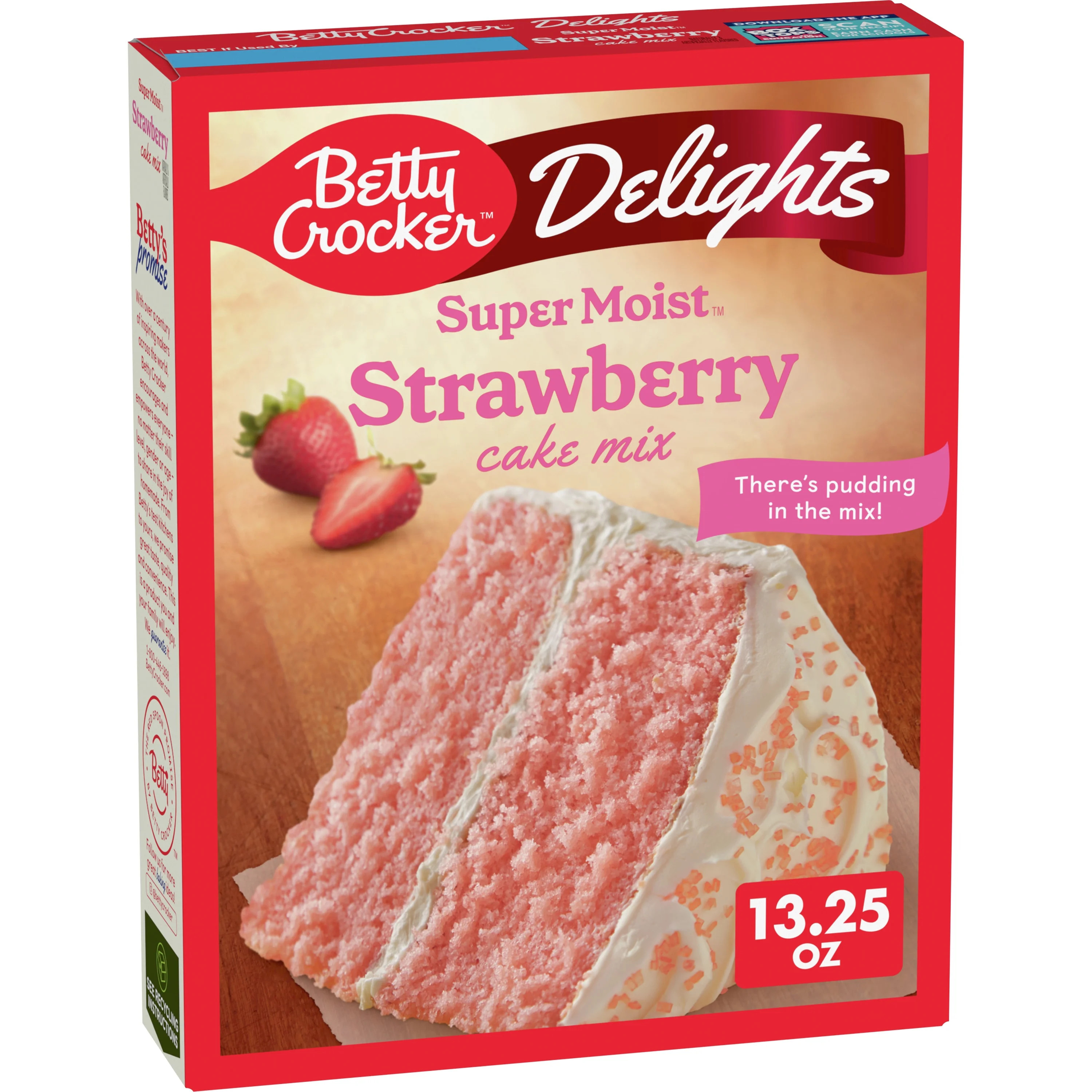 Betty Crocker Delights Super Moist Strawberry Cake Mix, 13.25 oz. | Walmart (US)