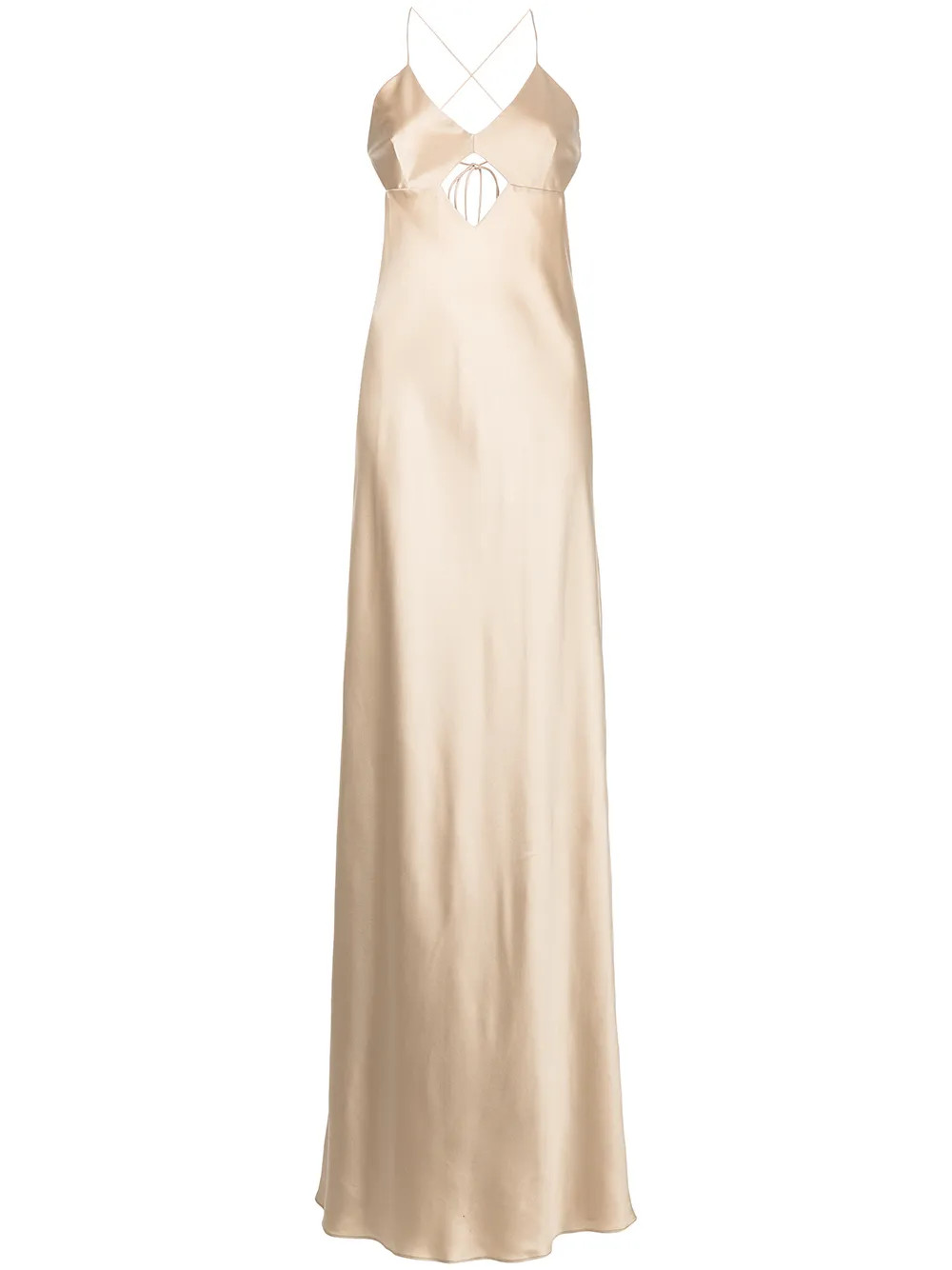 cut-out detail silk gown | Farfetch Global